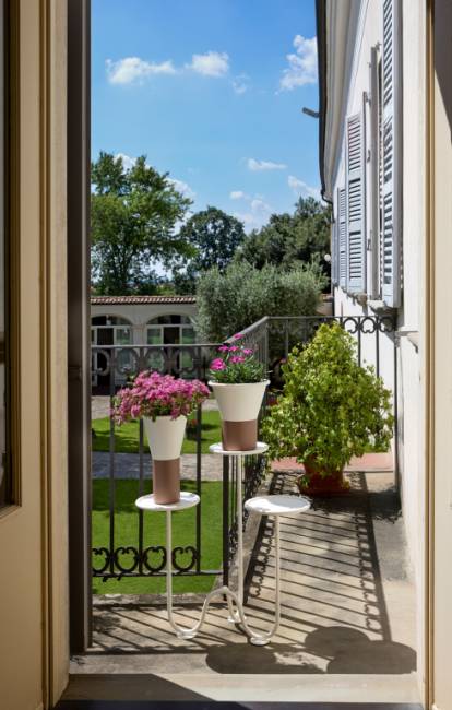 Ваза для цветов Mimosa лен, карамельный Ø195х310 мм