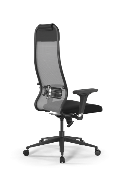 Кресло Sit 10 B1-111D - X2+UMF(X1) /Ub00/Wh00/D02P(M09.B11.G19.W02), св.серый-черный