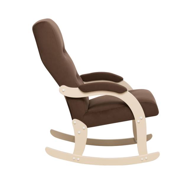 Кресло-качалка Leset Дэми Слоновая кость V23 молочный шоколад