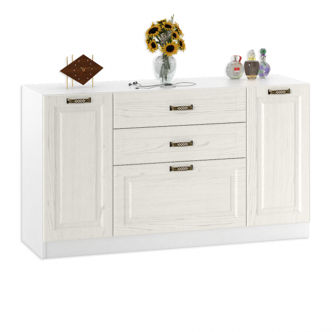 Комод Ливерпуль цвет ясень ваниль/белый Комод Ливерпуль цвет ясень ваниль/белый